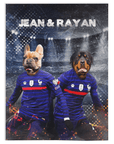 'France Doggos' Personalized 2 Pet Blanket