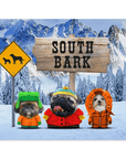 'South Bark' Personalized 3 Pet Poster