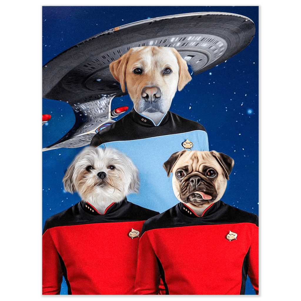 &#39;Doggo-Trek&#39; Personalized 3 Pet Poster