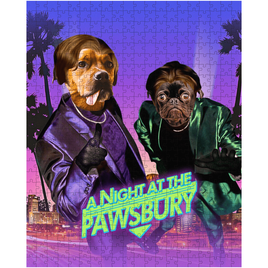 &#39;A Night at the Pawsbury&#39; Personalized 2 Pet Puzzle