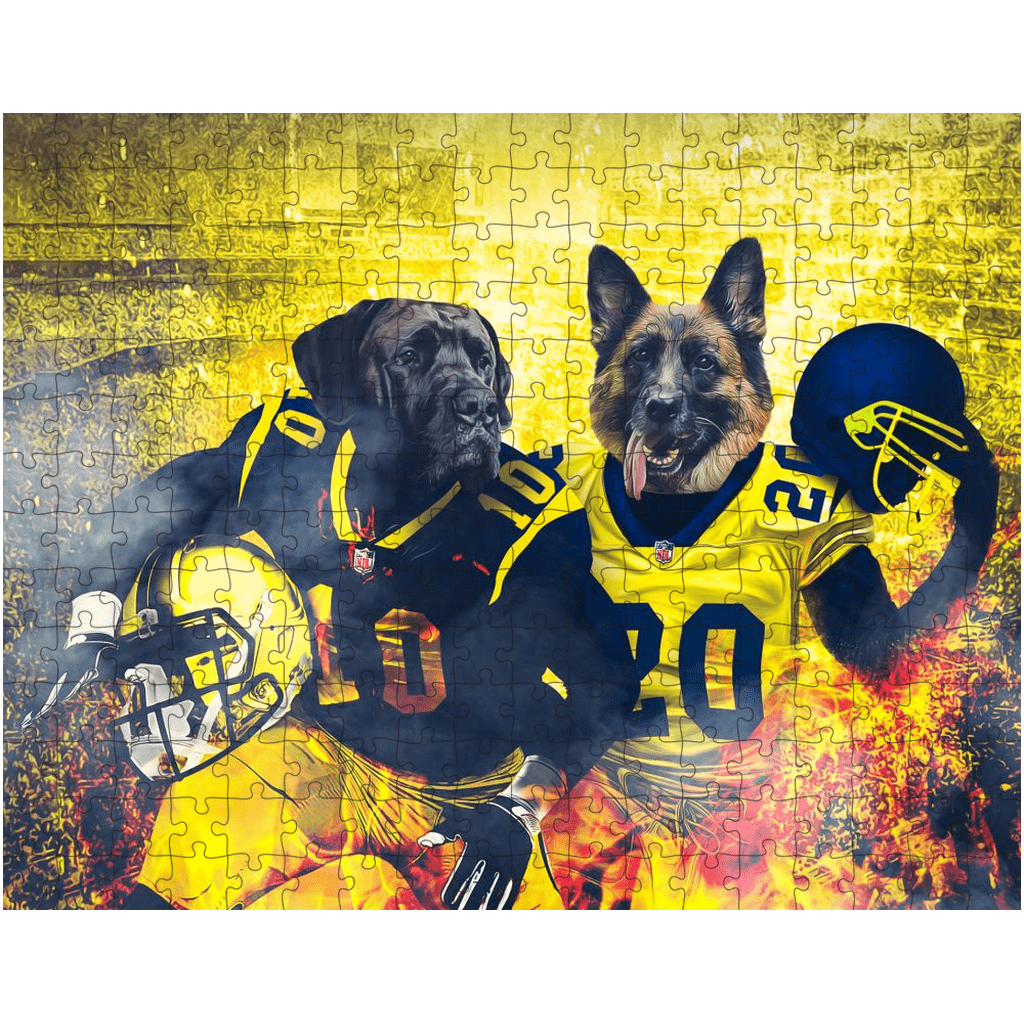 &#39;Michigan Doggos&#39; Personalized 2 Pet Puzzle