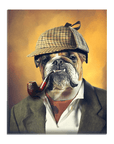 'Sherlock Doggo' Personalized Pet Standing Canvas