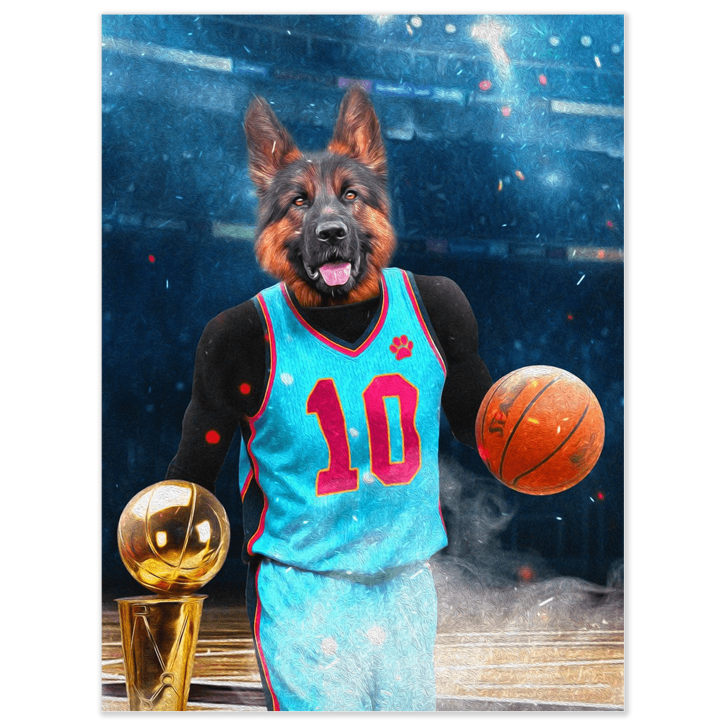 &#39;The Basketball Player&#39; Personalized Pet Poster
