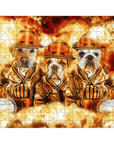 'The Firefighters' Personalized 3 Pet Puzzle