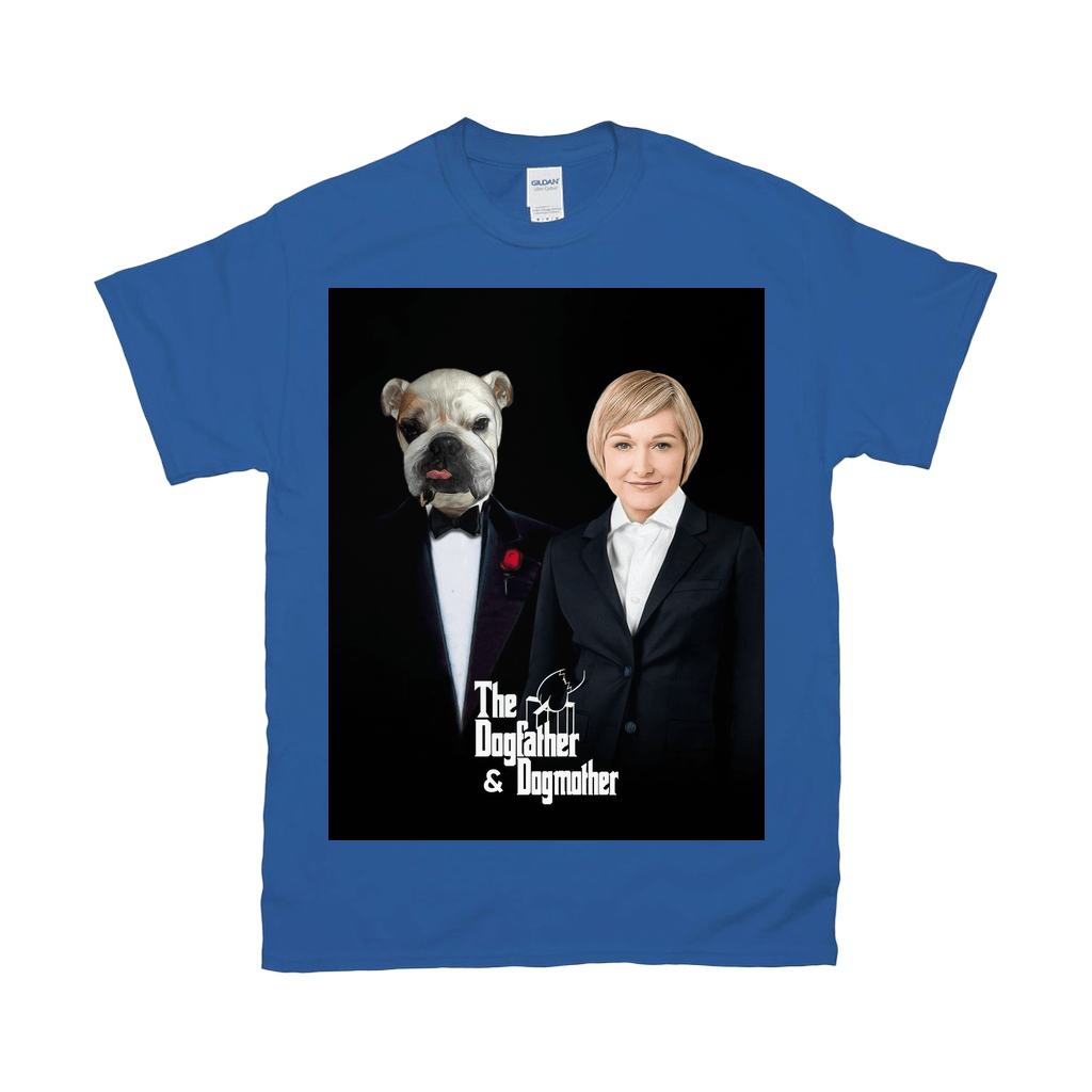 &#39;The Dogfather &amp; Dogmother&#39; Personalized Pet/Human T-Shirt