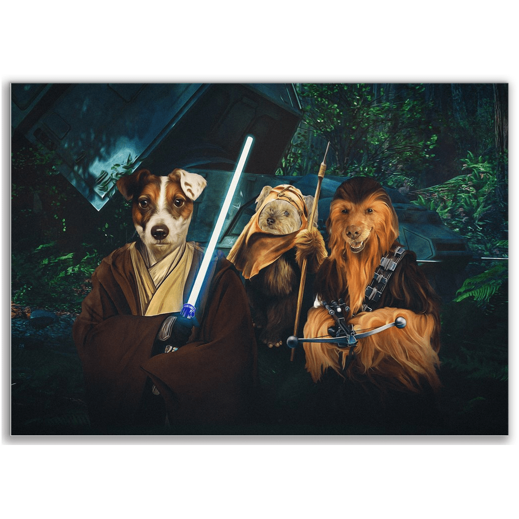&#39;Star Woofers 2&#39; Personalized 3 Pet Poster