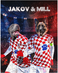 Puzzle personalizado de 2 mascotas 'Dogos de Croacia'