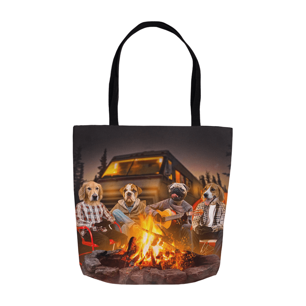 &#39;The Campers&#39; Personalized 4 Pet Tote Bag