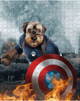 Rompecabezas personalizado para mascotas 'Capitán Doggmerica'