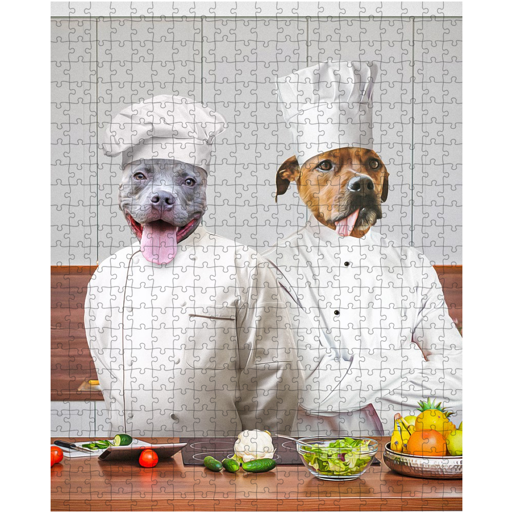 &#39;The Chefs&#39; Personalized 2 Pet Puzzle