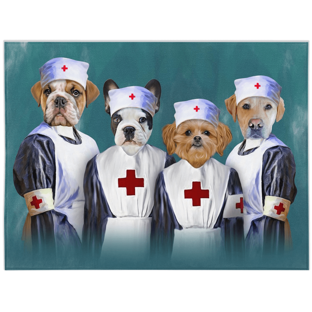 &#39;The Nurses&#39; Personalized 4 Pet Blanket
