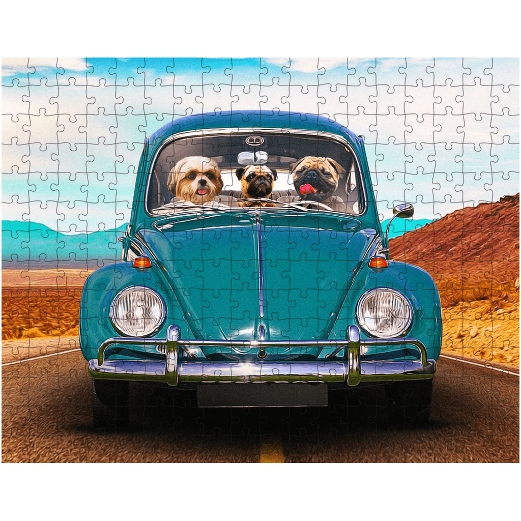 Puzzle personalizado de 3 mascotas &#39;El Escarabajo&#39;