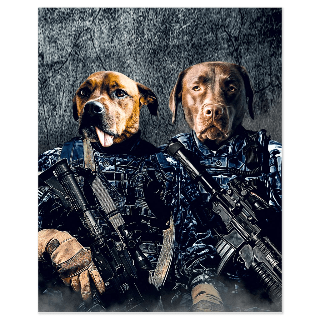 'The Navy Veterans' Personalized 2 Pet Poster