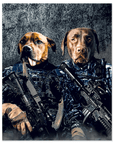 Póster personalizado para 2 mascotas 'The Navy Veterans'