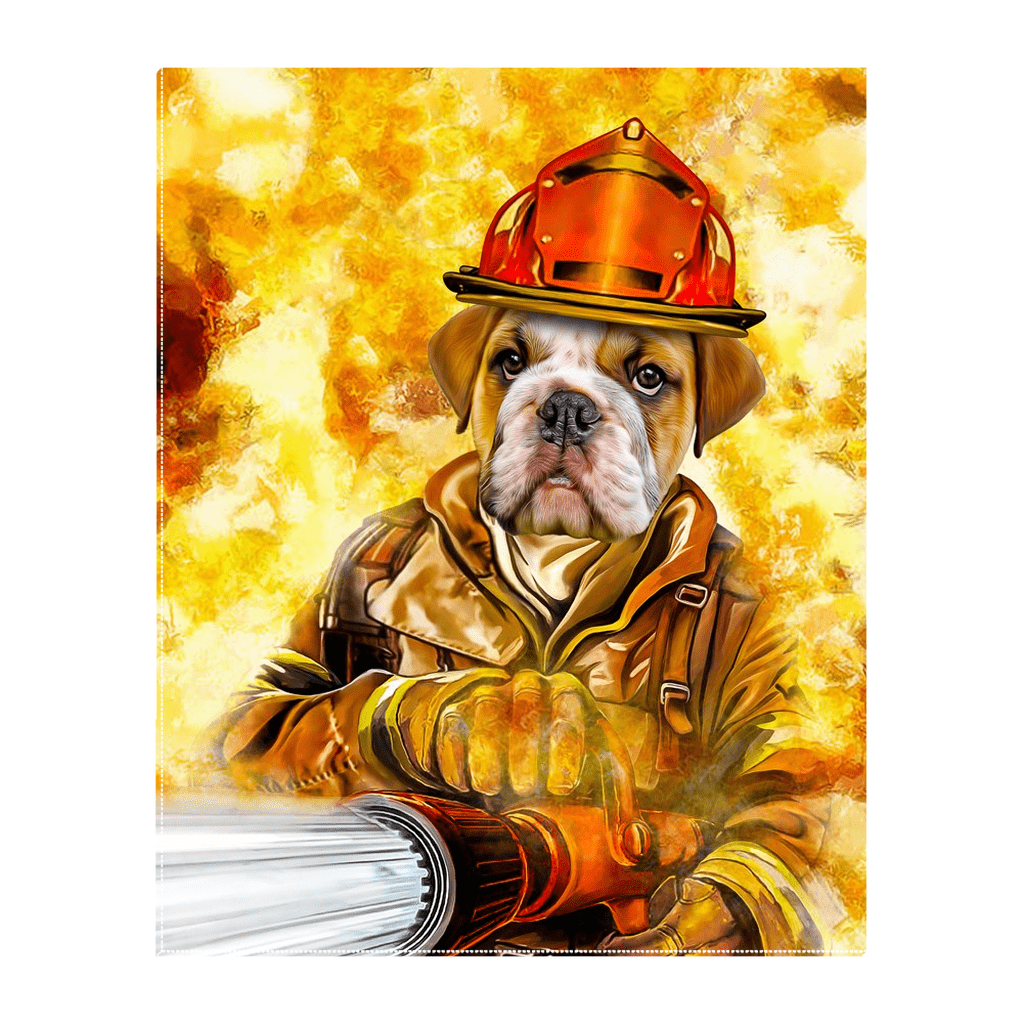 'The Firefighter' Personalized Pet Standing Canvas