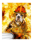 'The Firefighter' Personalized Pet Standing Canvas