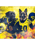 'Michigan Doggos' Personalized 2 Pet Poster