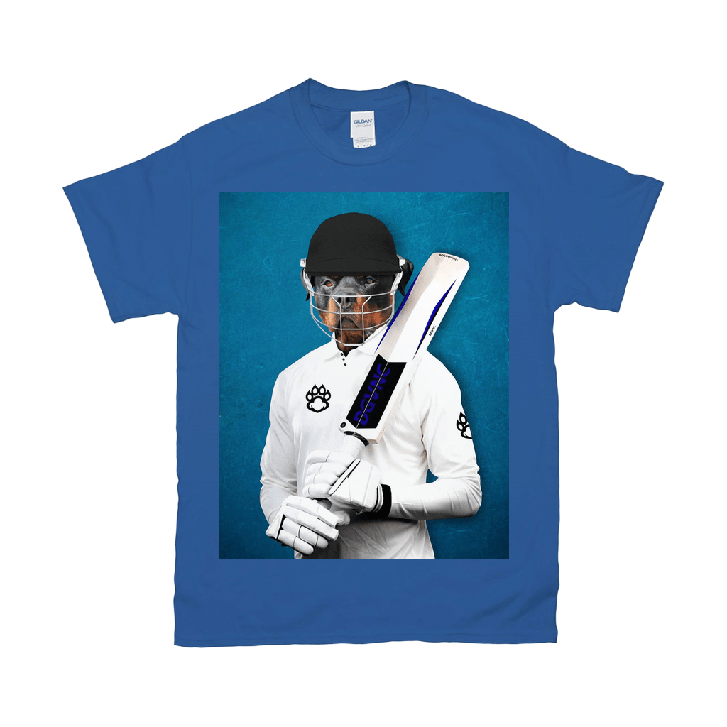 &#39;The Cricket Player&#39; Personalized Pet T-Shirt
