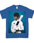 Camiseta personalizada para mascotas 'El jugador de críquet' 