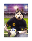 'The Rugby Player' Personalized Pet Standing Canvas