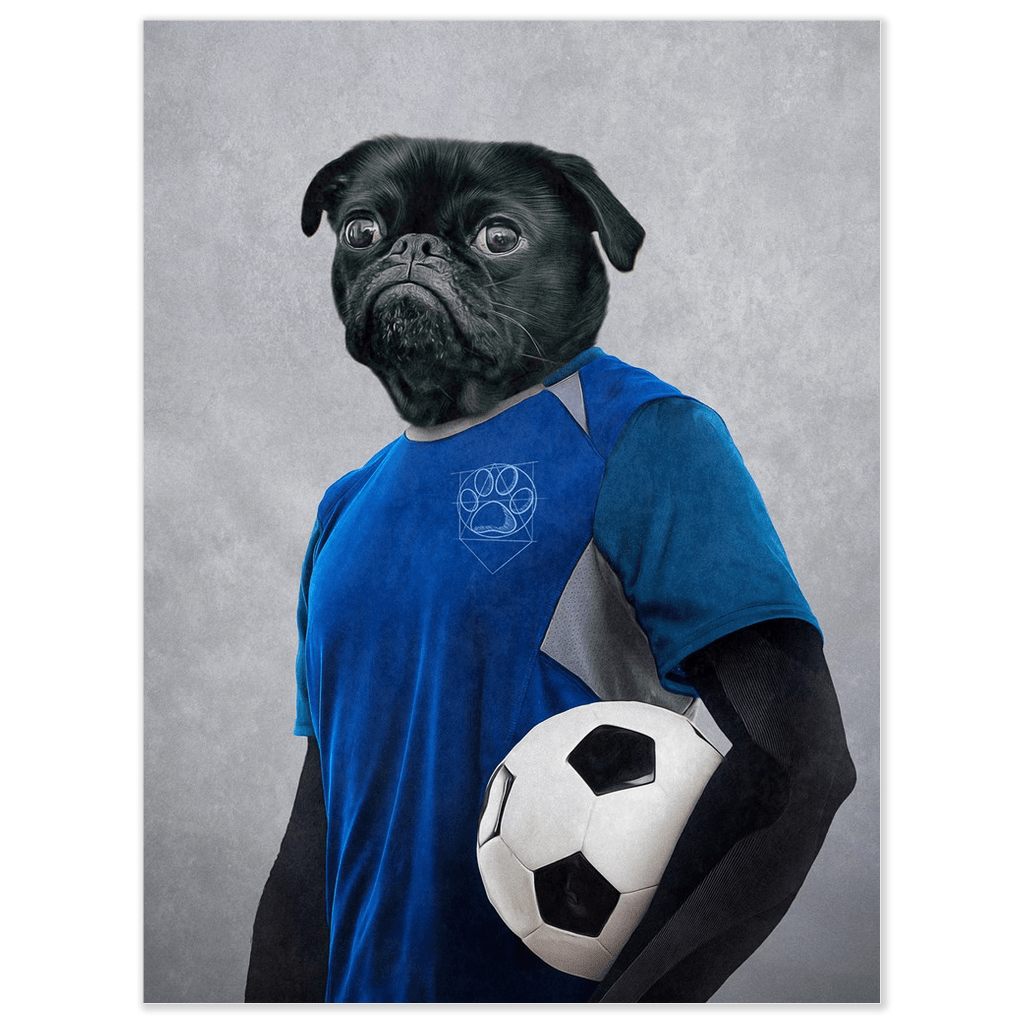 Póster Mascota personalizada &#39;El Futbolista&#39;