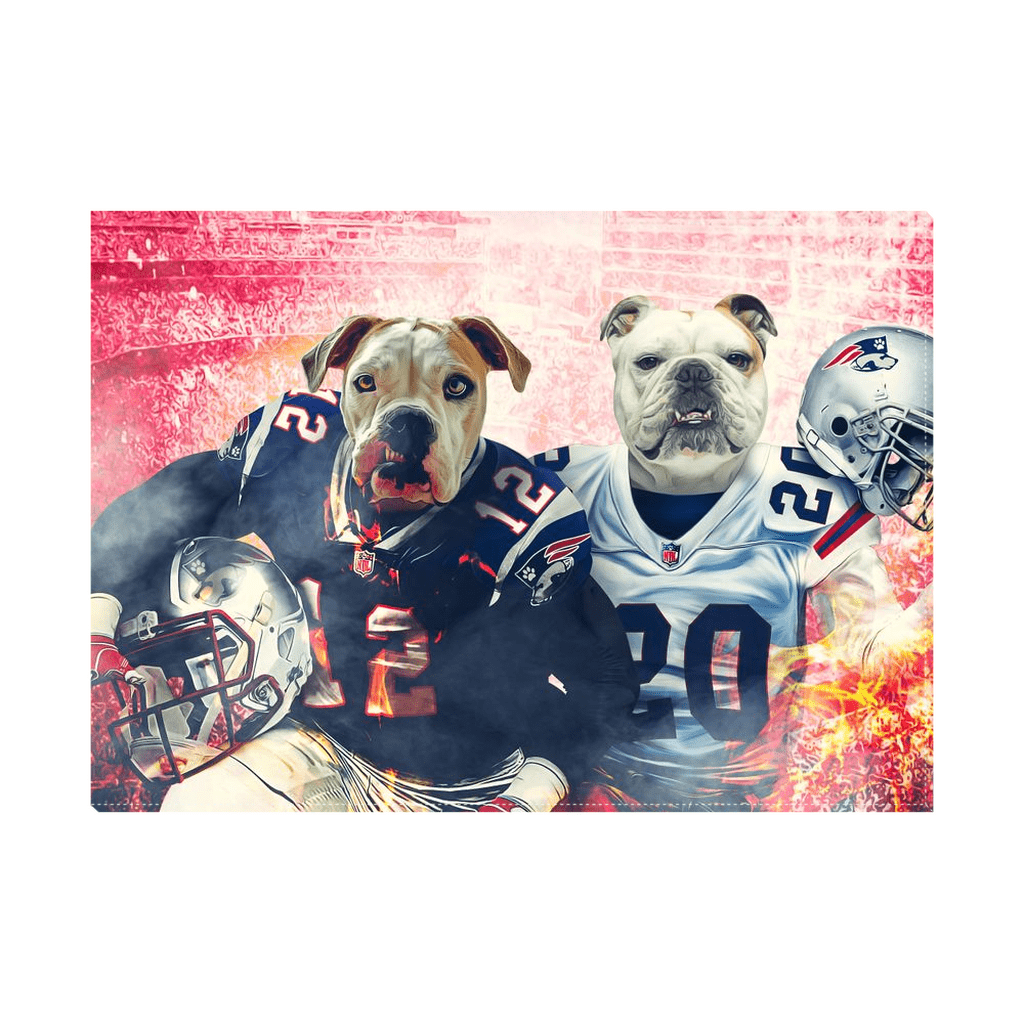 &#39;New England Doggos&#39; Personalized 2 Pet Standing Canvas