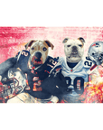 'New England Doggos' Personalized 2 Pet Standing Canvas