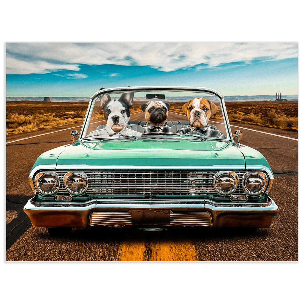 &#39;The Lowrider&#39; Personalized 3 Pet Poster