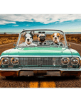 'The Lowrider' Personalized 3 Pet Poster