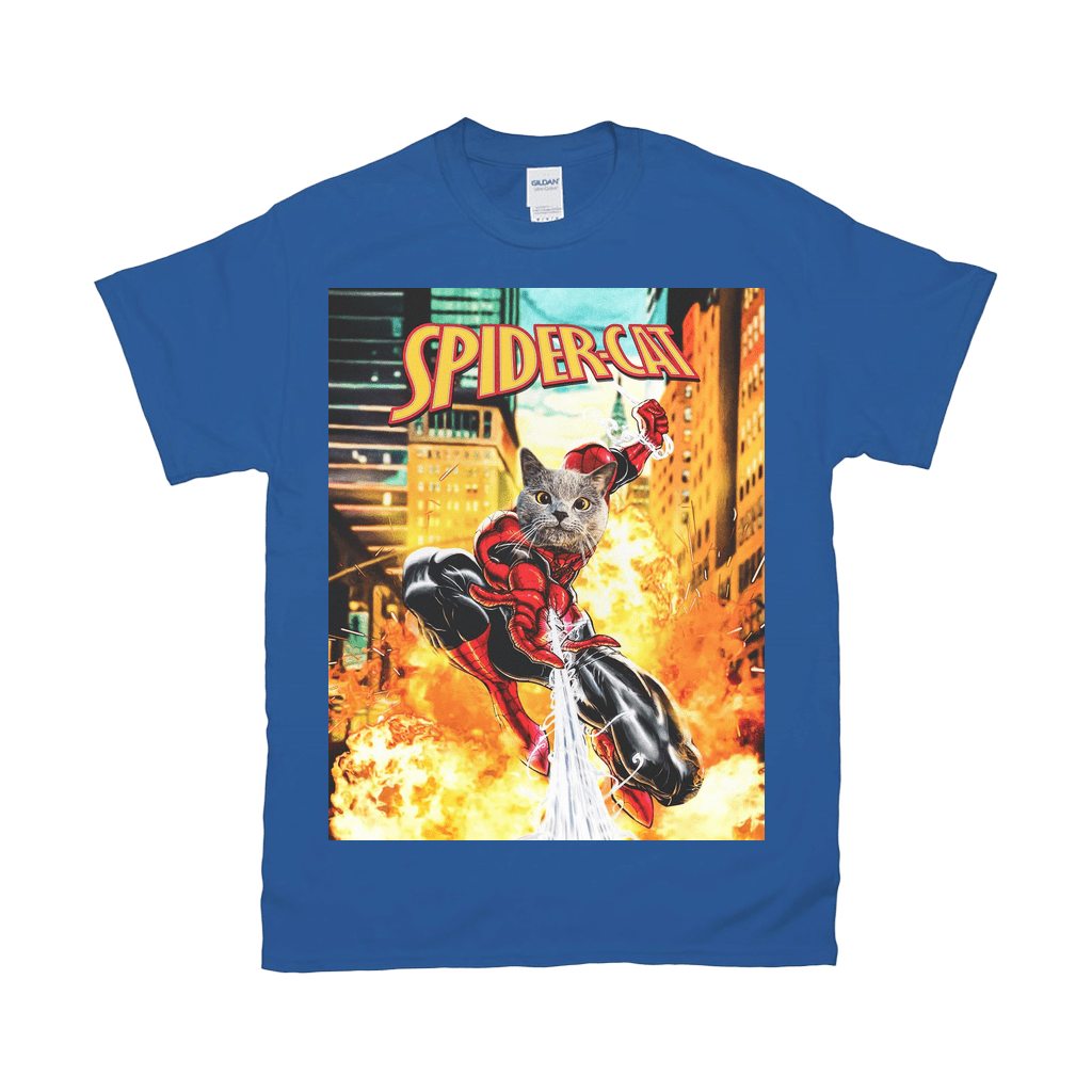 &#39;SpiderCat&#39; Personalized Pet T-Shirt