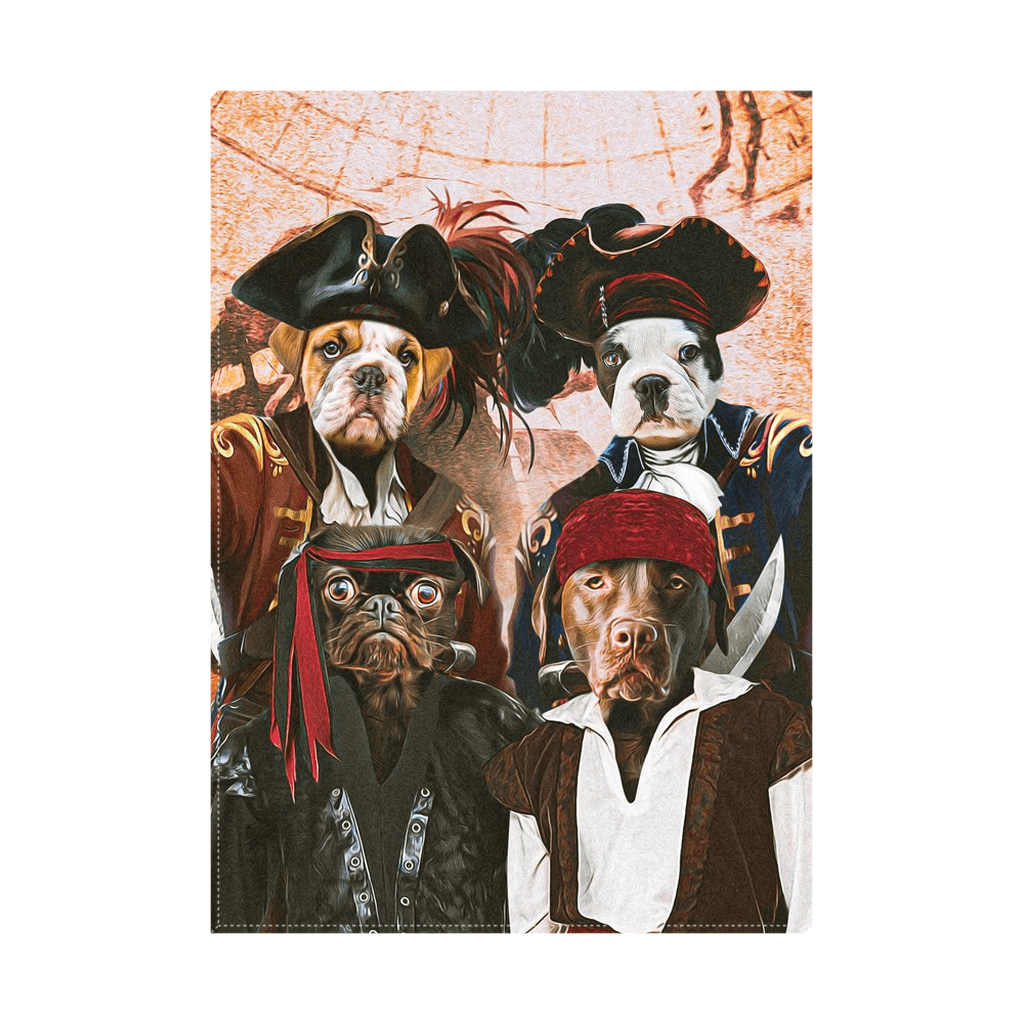 &#39;The Pirates&#39; Personalized 4 Pet Standing Canvas