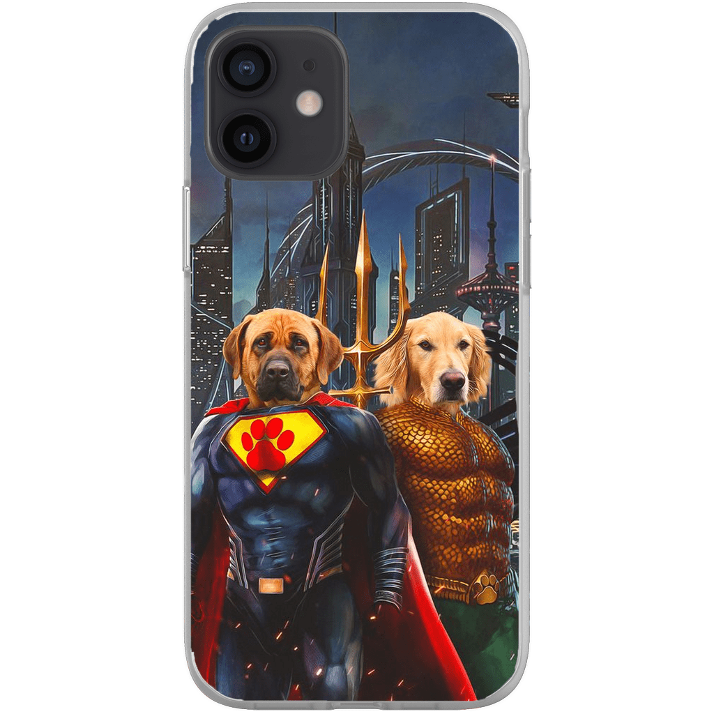 &#39;Superdog &amp; Aquadog&#39; Personalized 2 Pet Phone Case