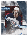 Manta personalizada para mascotas 'Winnepeg Doggos Hockey'