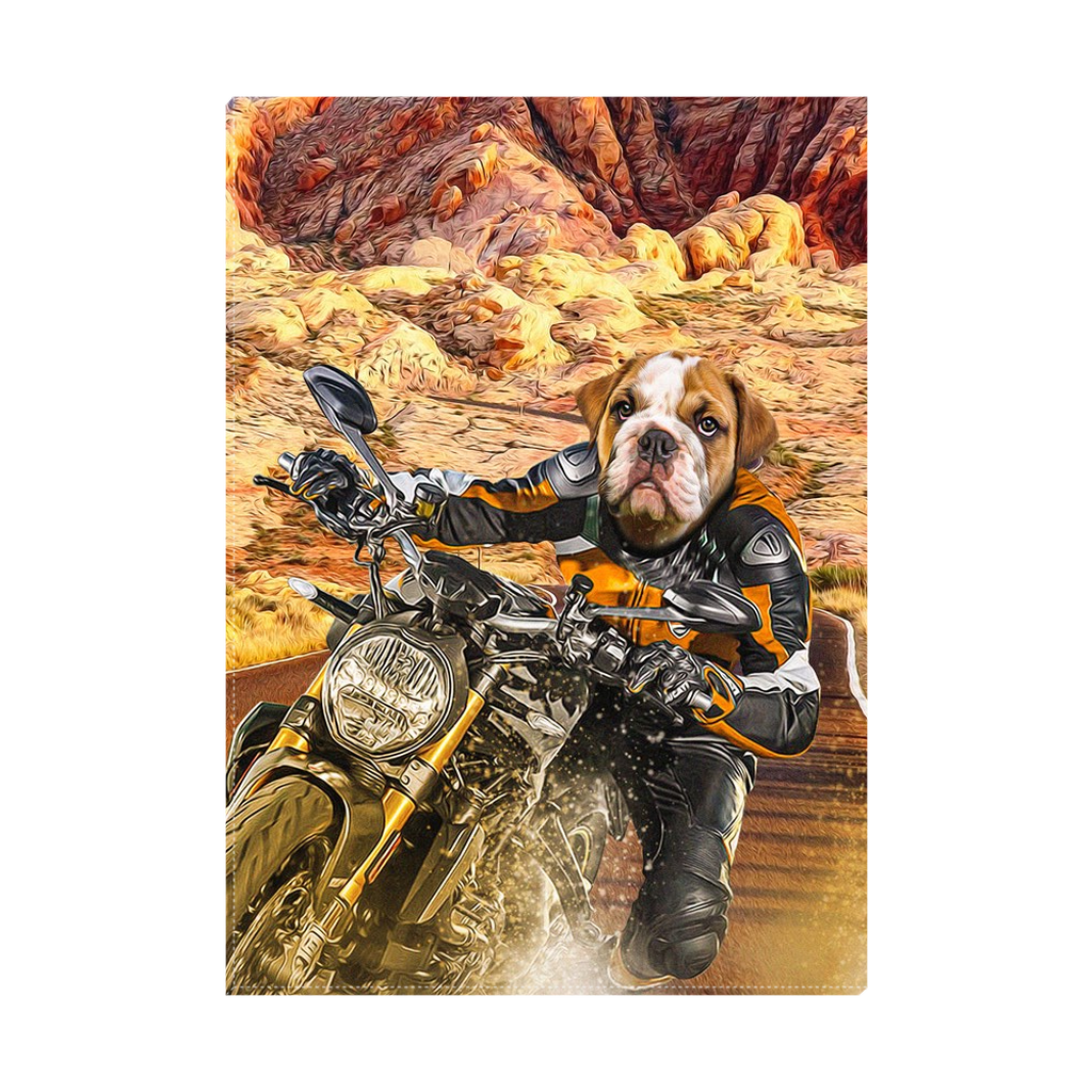 Lienzo personalizado para mascotas &#39;Dogati Rider&#39;