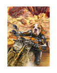 Lienzo personalizado para mascotas 'Dogati Rider'