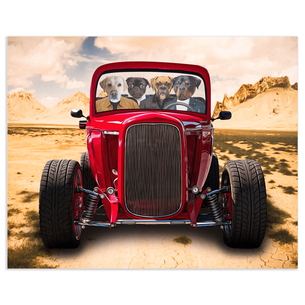 &#39;The Hot Rod&#39; Personalized 4 Pet Poster