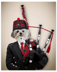 'The Bagpiper' Personalized Pet Poster