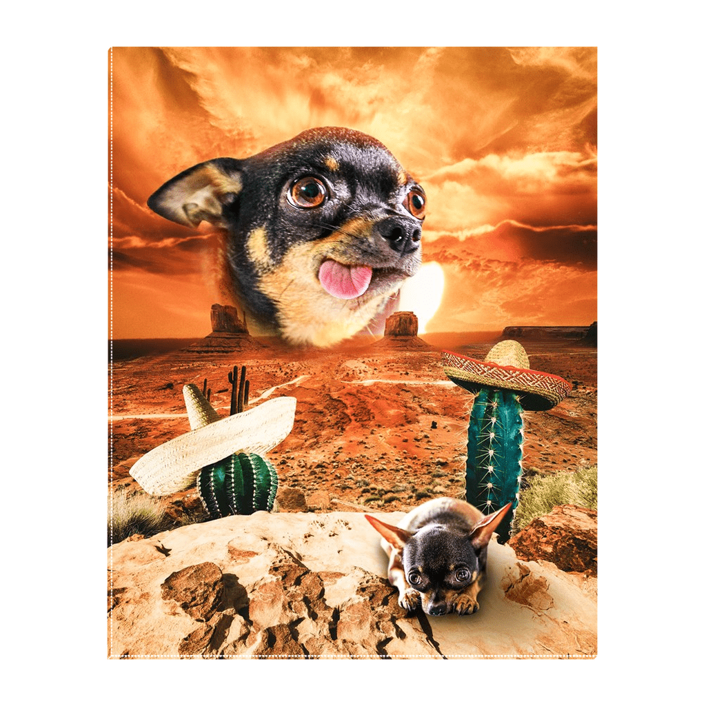 &#39;Mexican Desert&#39; Personalized Pet Standing Canvas