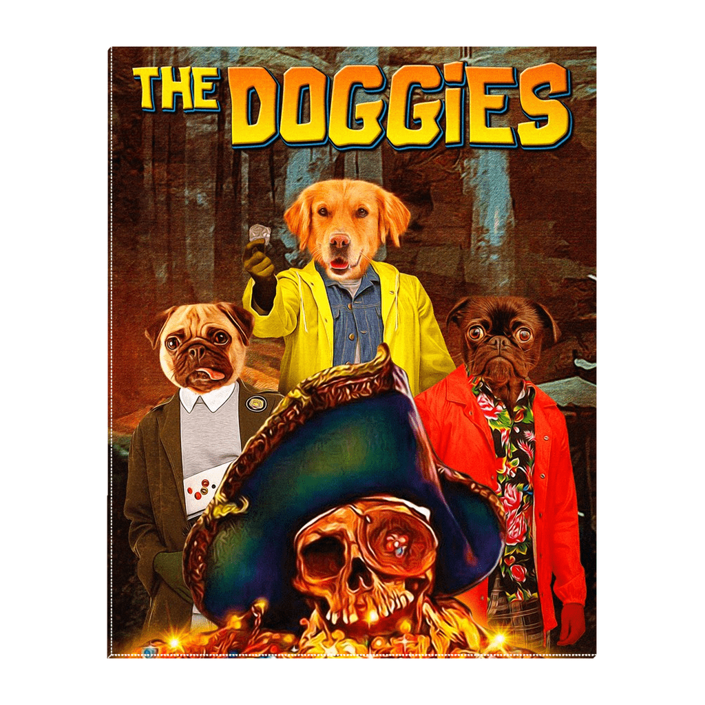 &#39;The Doggies&#39; Personalized 3 Pet Standing Canvas