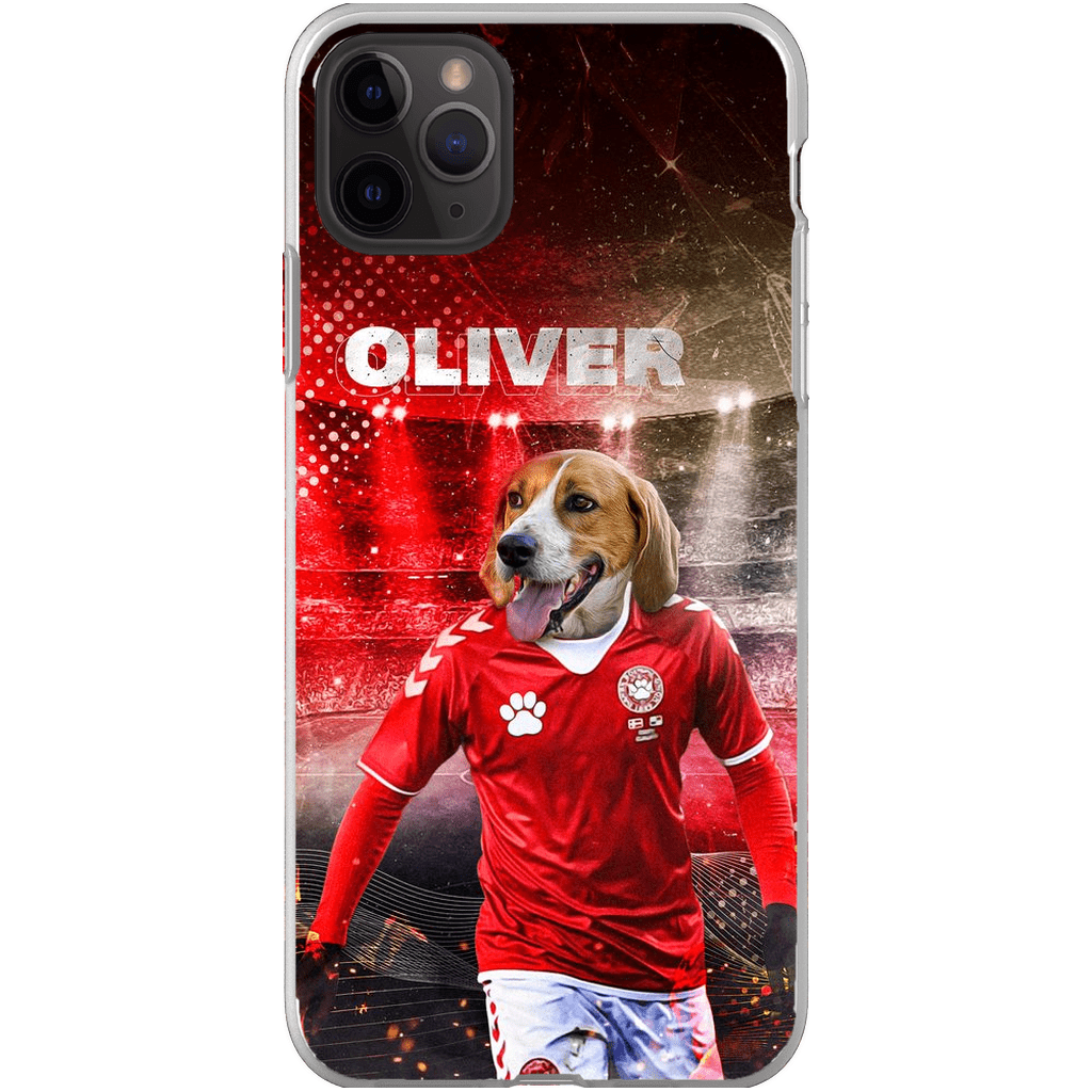 &#39;Denmark Doggos Soccer&#39; Personalized Phone Case