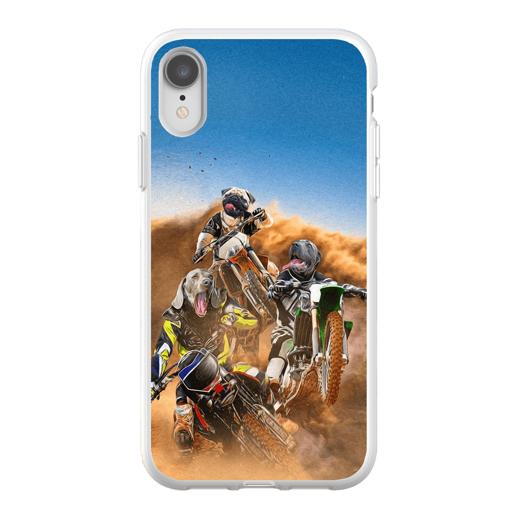 &#39;The Motocross Riders&#39; Personalized 3 Pet Phone Case