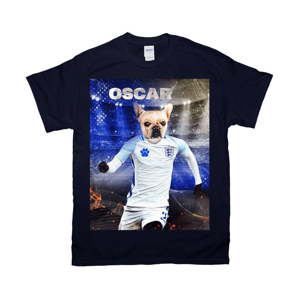 Camiseta personalizada para mascotas &#39;England Doggos Soccer&#39; 