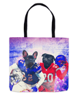 Bolsa de tela personalizada para 2 mascotas 'Buffalo Doggos'