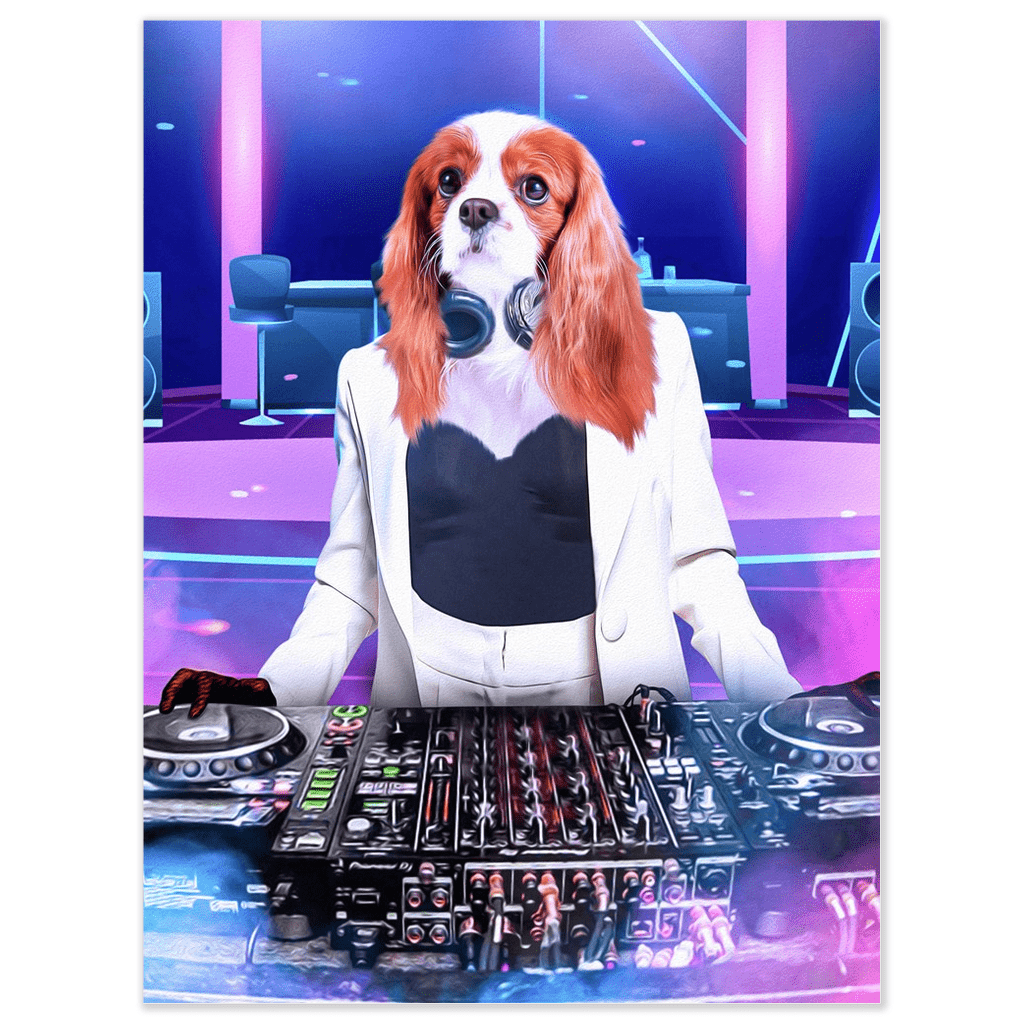 &#39;The Female DJ&#39; Personalized Pet Poster