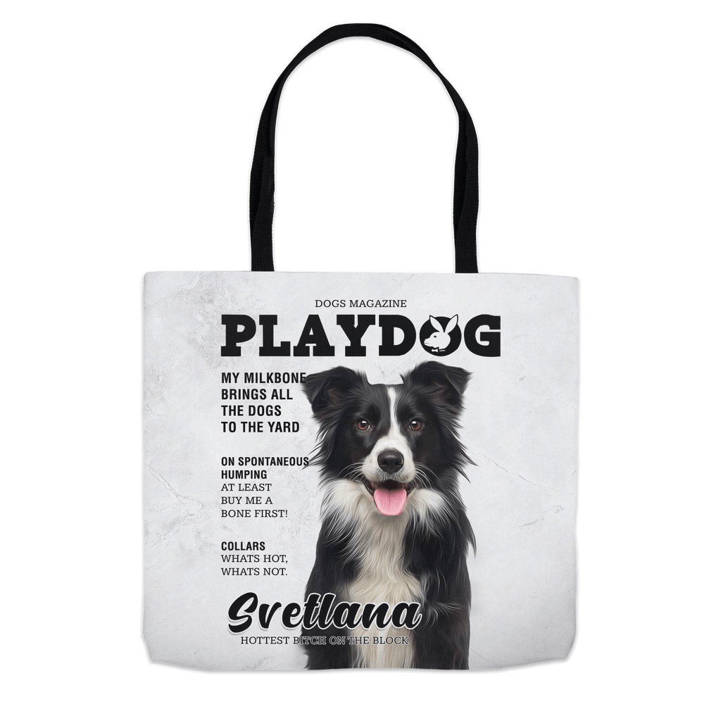 &#39;Playdog&#39; Personalized Tote Bag