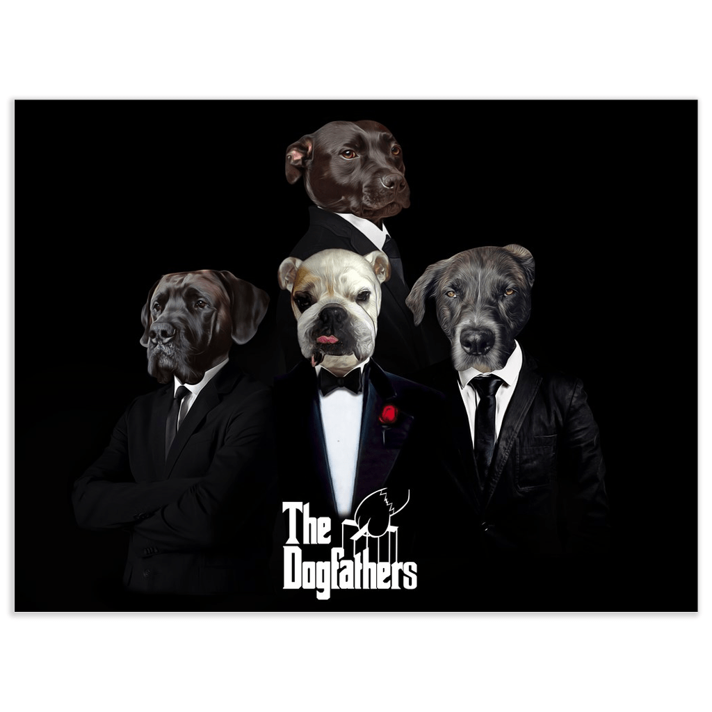 &#39;The Dogfathers&#39; Personalized 4 Pet Poster