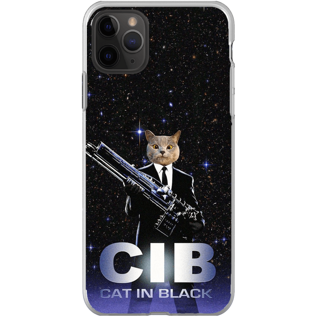 &#39;Cat in Black&#39; Personalized Phone Case