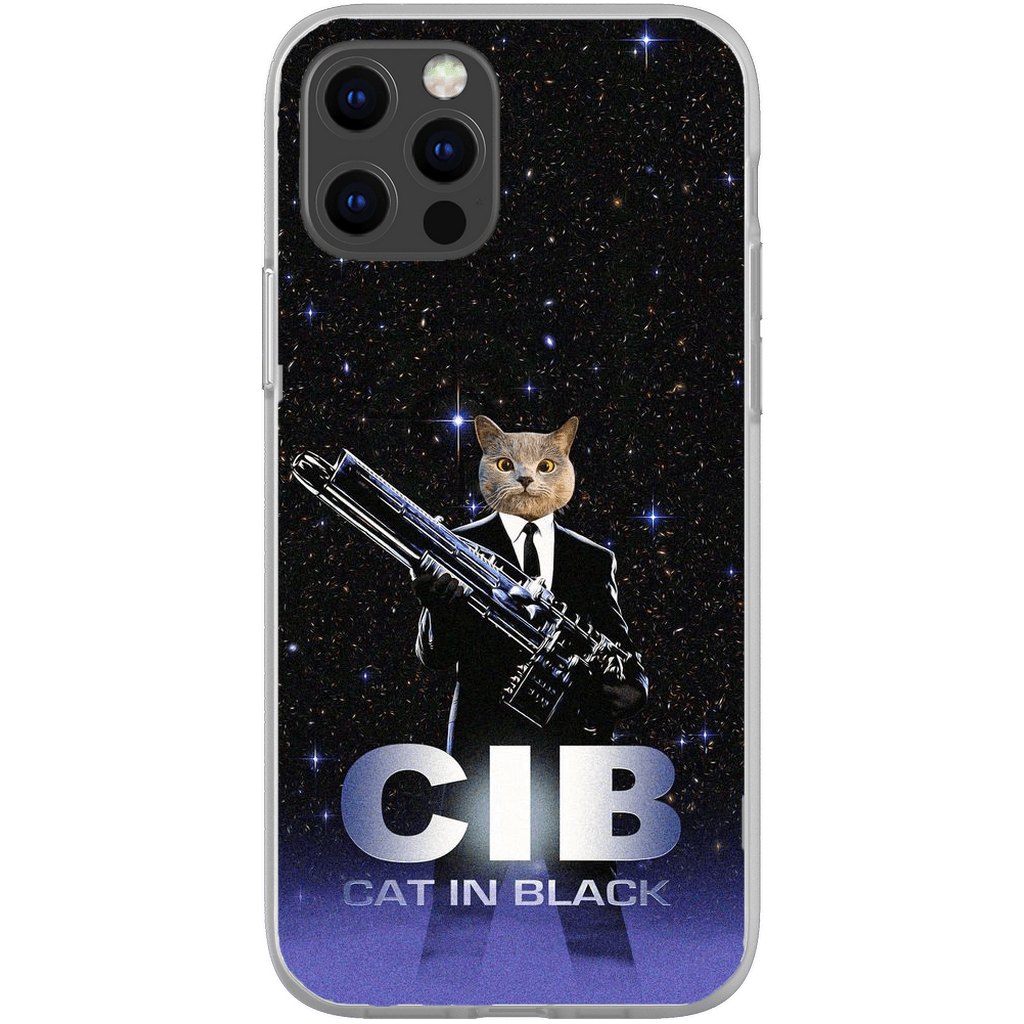 &#39;Cat in Black&#39; Personalized Phone Case