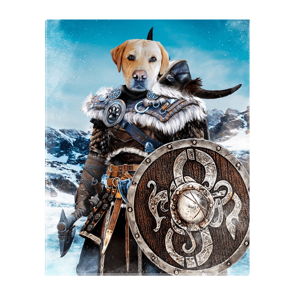 &#39;Viking Warrior&#39; Personalized Pet Standing Canvas
