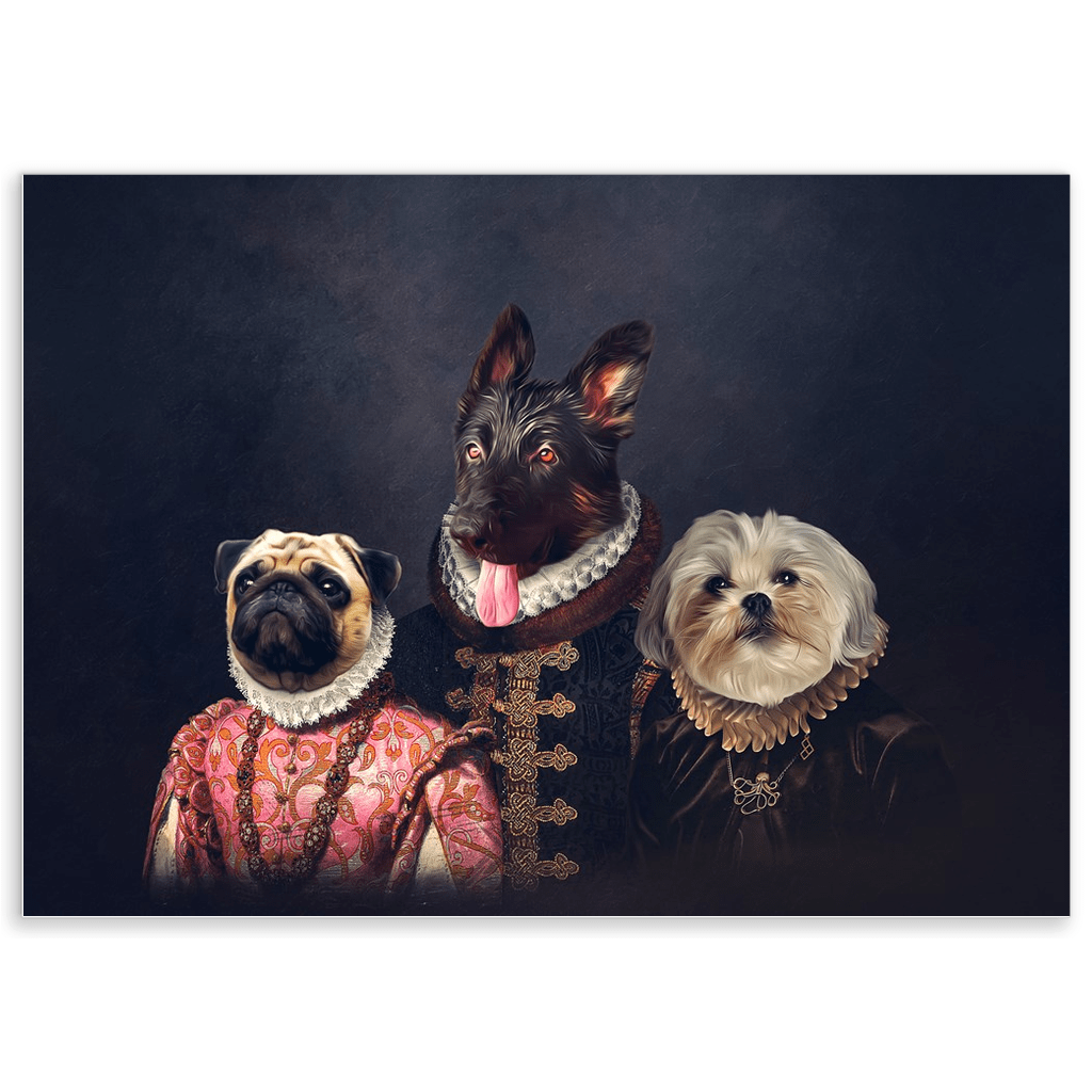 &#39;The Duke Family&#39; Personalized 3 Pet Poster